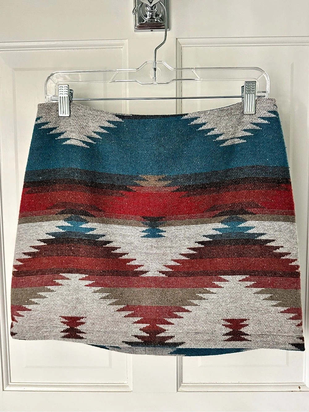 American Eagle Wool Aztec Pattern Mini Skirt